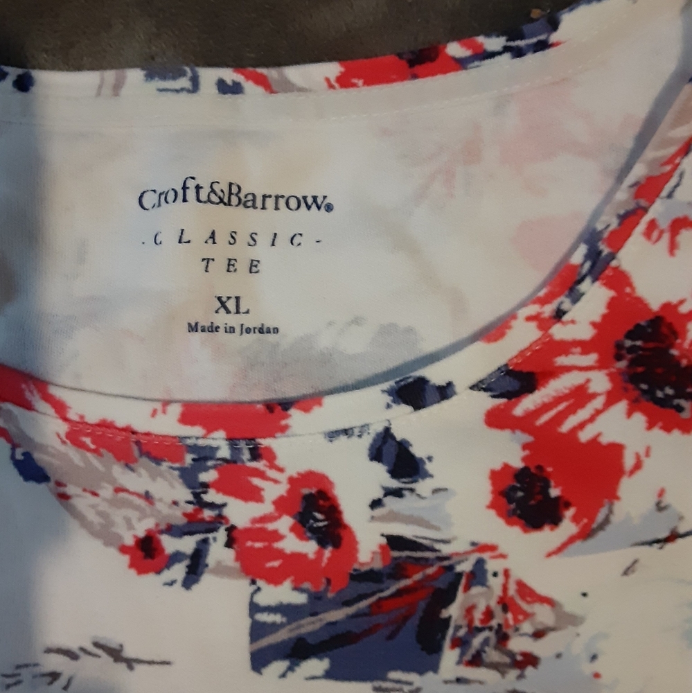 Croft and Barrow Womens floral XL  Classic Tea